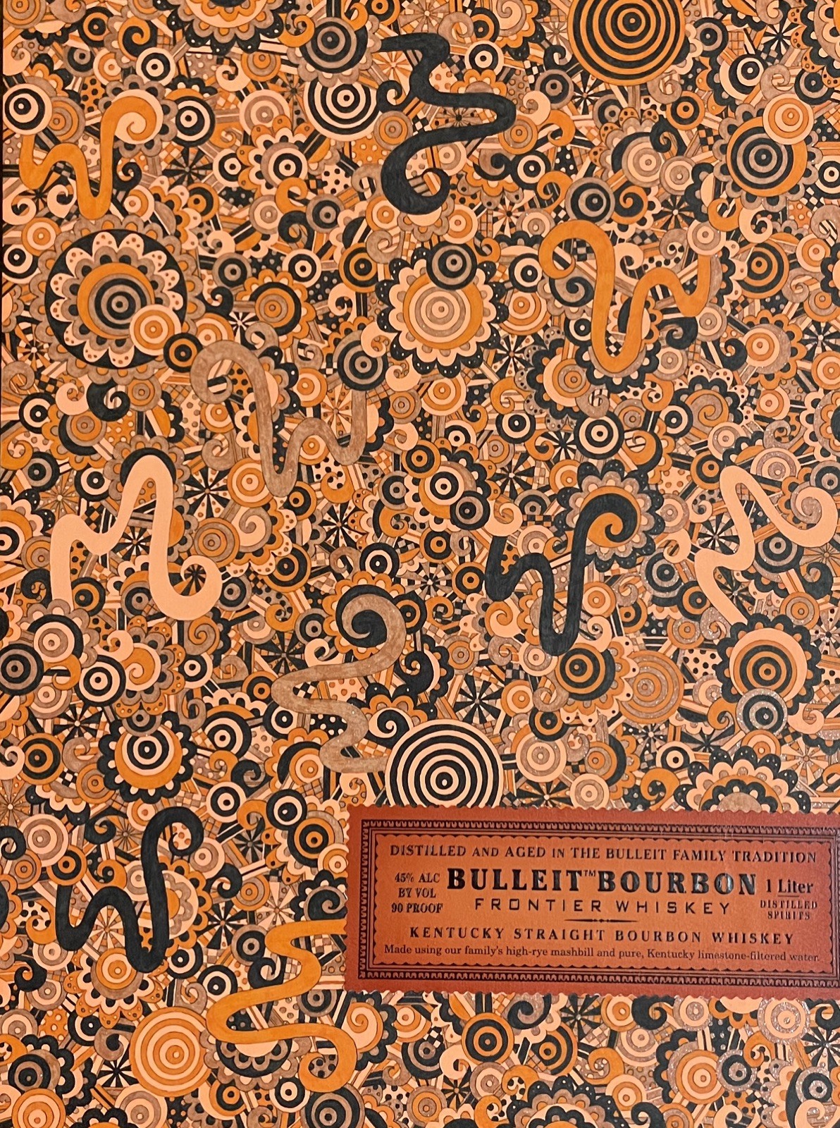 Bulleit Bourbon Whiskey Wall Art 9x12