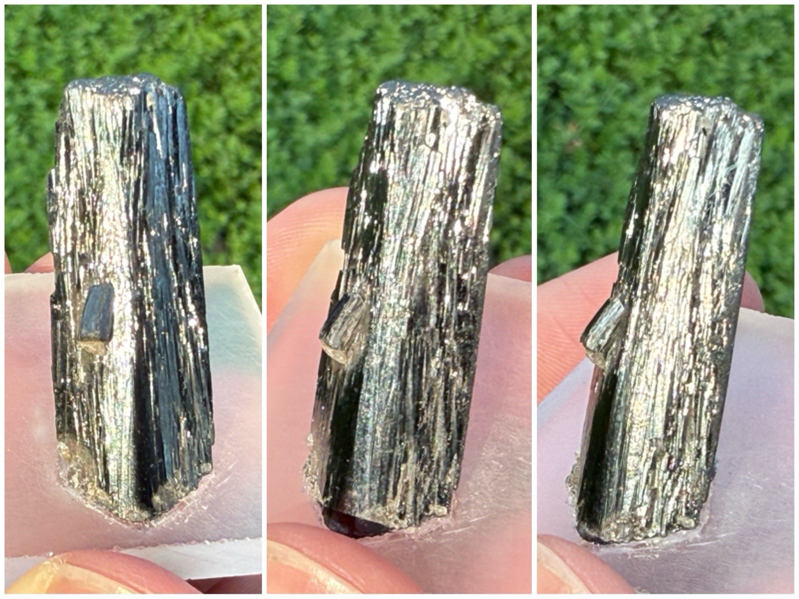 RARE, large MANGANITE crystal from ILFELD, GERMANY - mined in the 1800's 3+ cm
