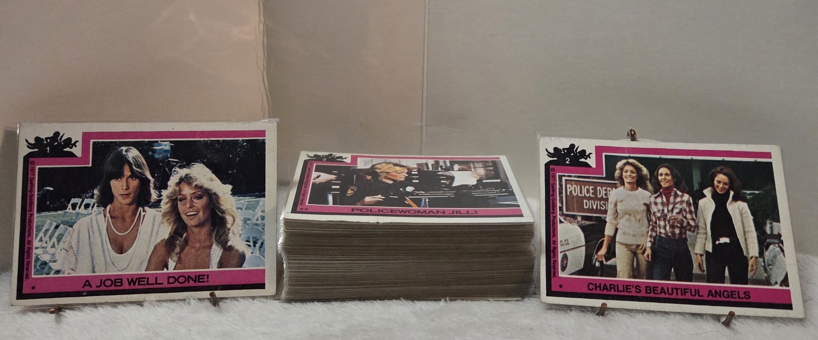 🔥1977 TOPPS CHARLIE'S ANGELS SERIES 1 - 52 PC TRADING CARD LOT - NO DUPLICATES 