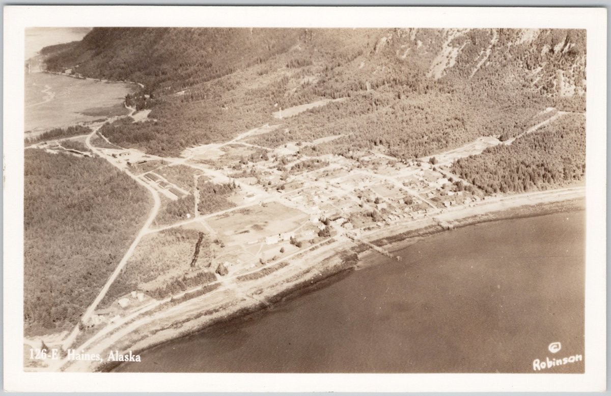 Aerial View of Haines Alaska by Robinson Vintage Real Photo Postcard H79 Aerial View of Haines Alaska by Robinson Vintage Real Photo Postcard H79