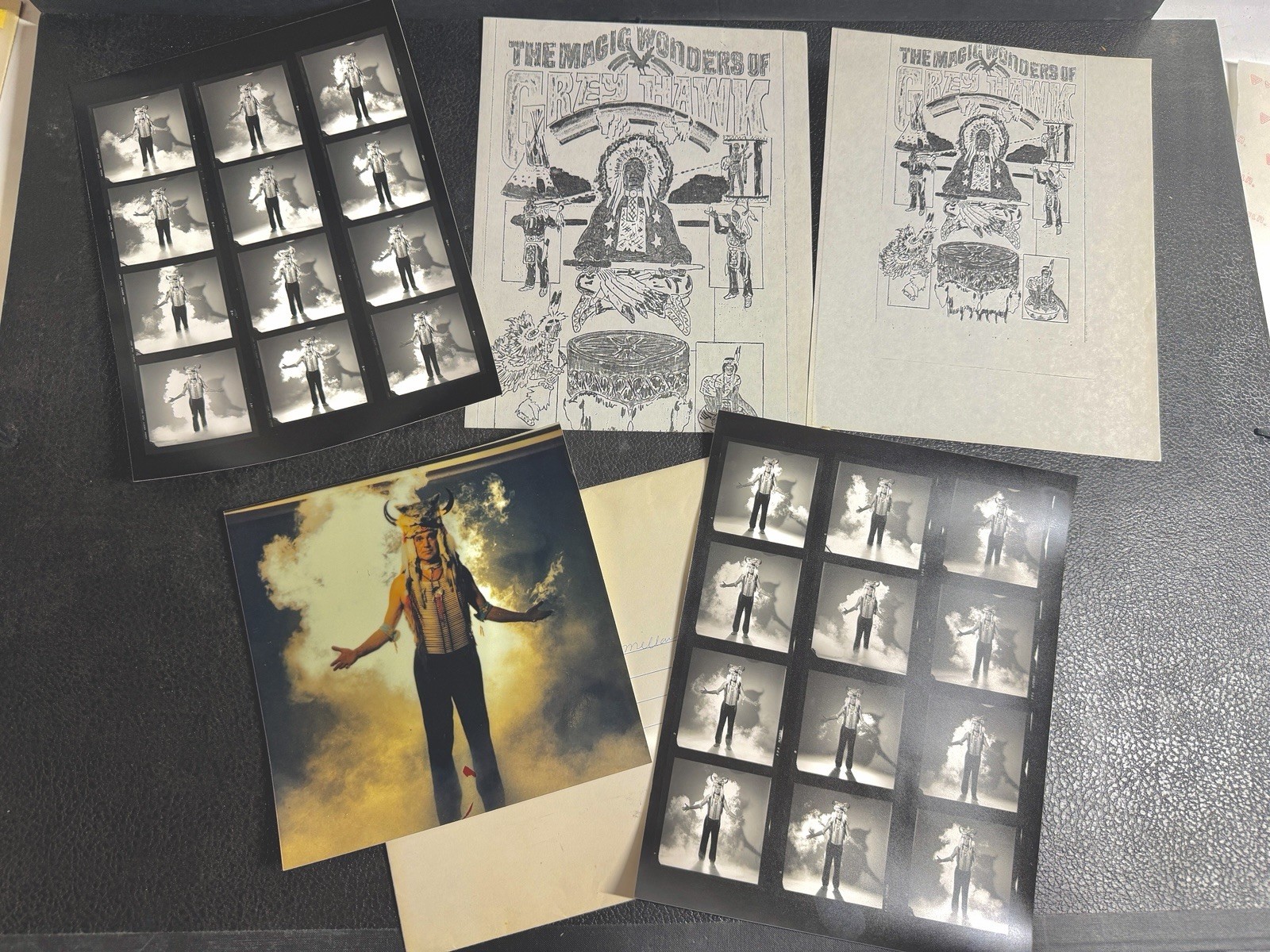 Vintage Grey Hawk Magic Wonders Photo Contact Sheets & Artwork Lot
