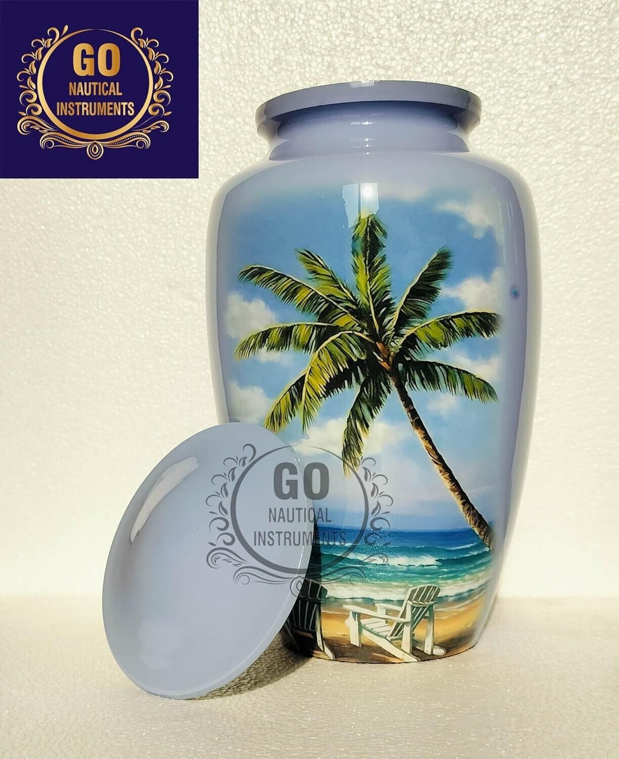 Beach Blue Cremation Urn Human Ashes Funeral Other Loved Affordable For Ashes