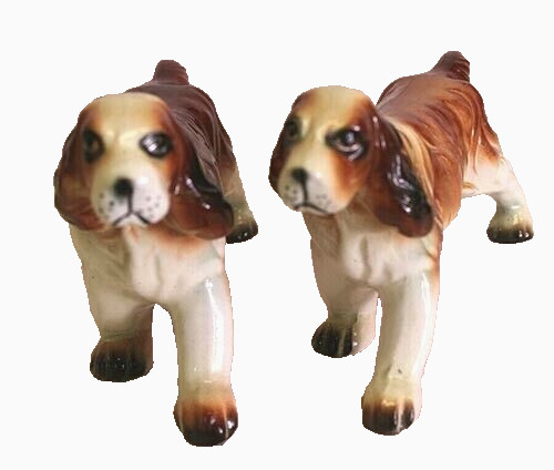 SONSCO Japan Vintage Set Of 2 Cocker Spaniel Porcelain Dogs 4\