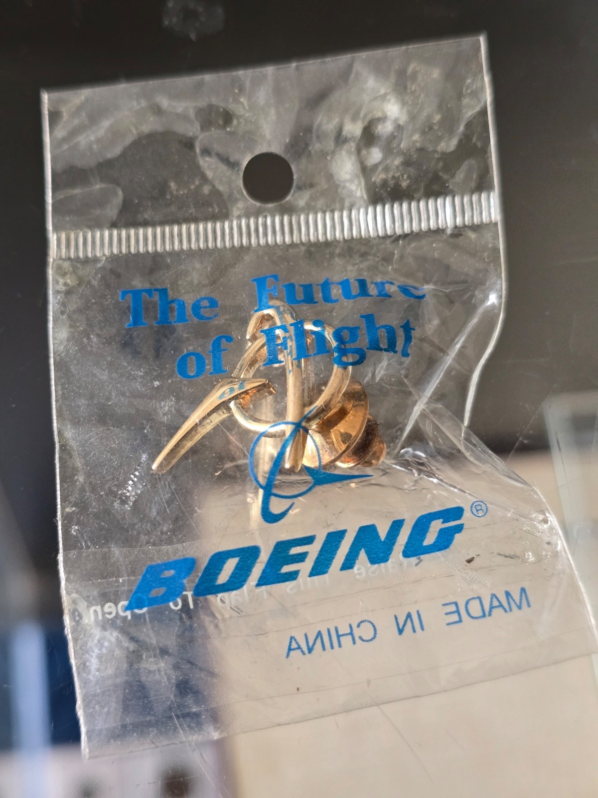 Vintage Boeing Lapel pin tie tack in original packaging