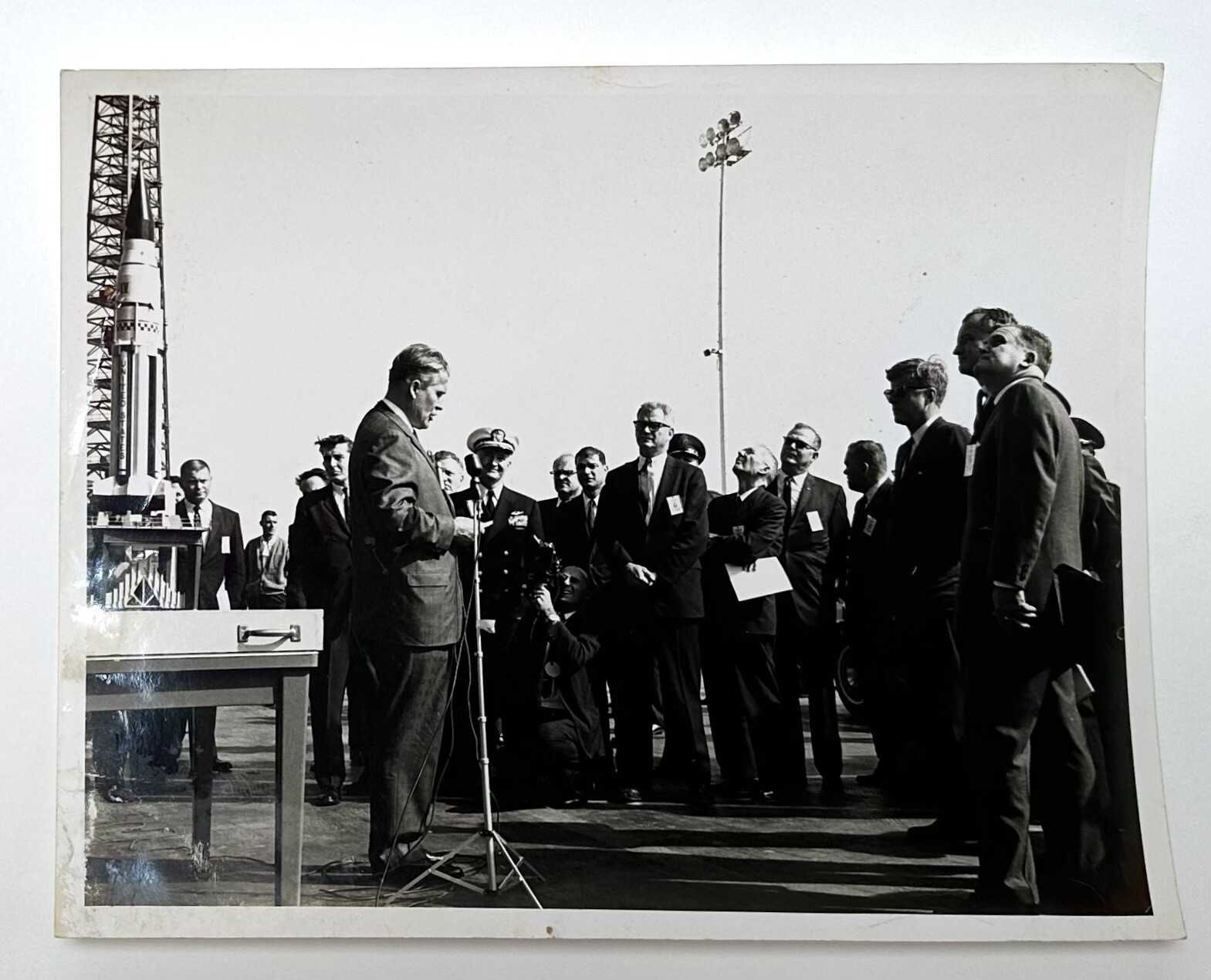 Orig. 1963 NASA Photo President Kennedy & Von Braun At Cape Canaveral JFK