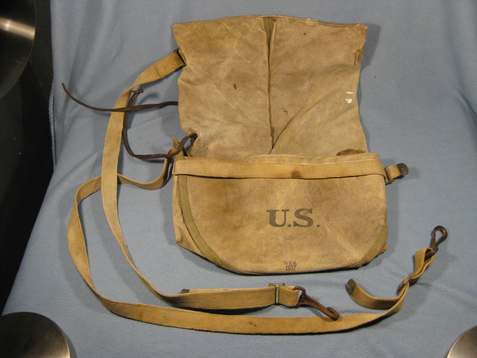 Original US Army Cavalry Horse Feed Bag – Vintage Canvas – WWI 1917 RIA
