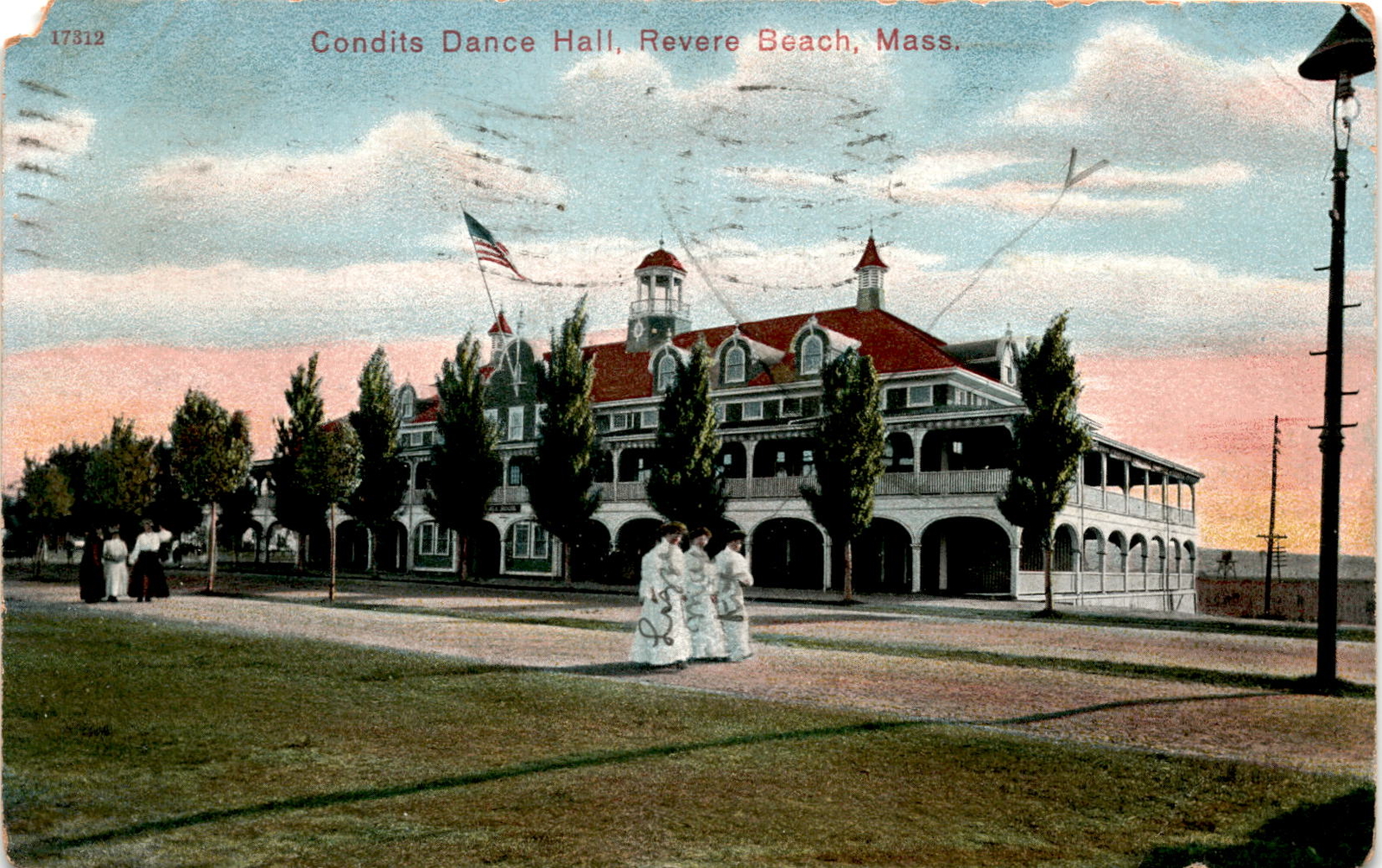 Condits Dance Hall, Revere Beach, Reichner Bros, Boston, München, Postcard Condits Dance Hall, Revere Beach, Reichner Bros, Boston, München, Postcard