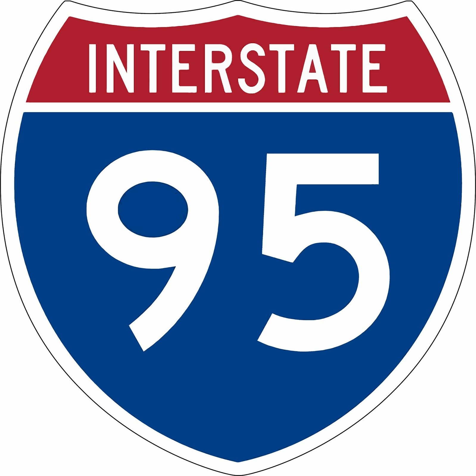 INTERSTATE 95 I-95 SHIELD SHAPED 24\