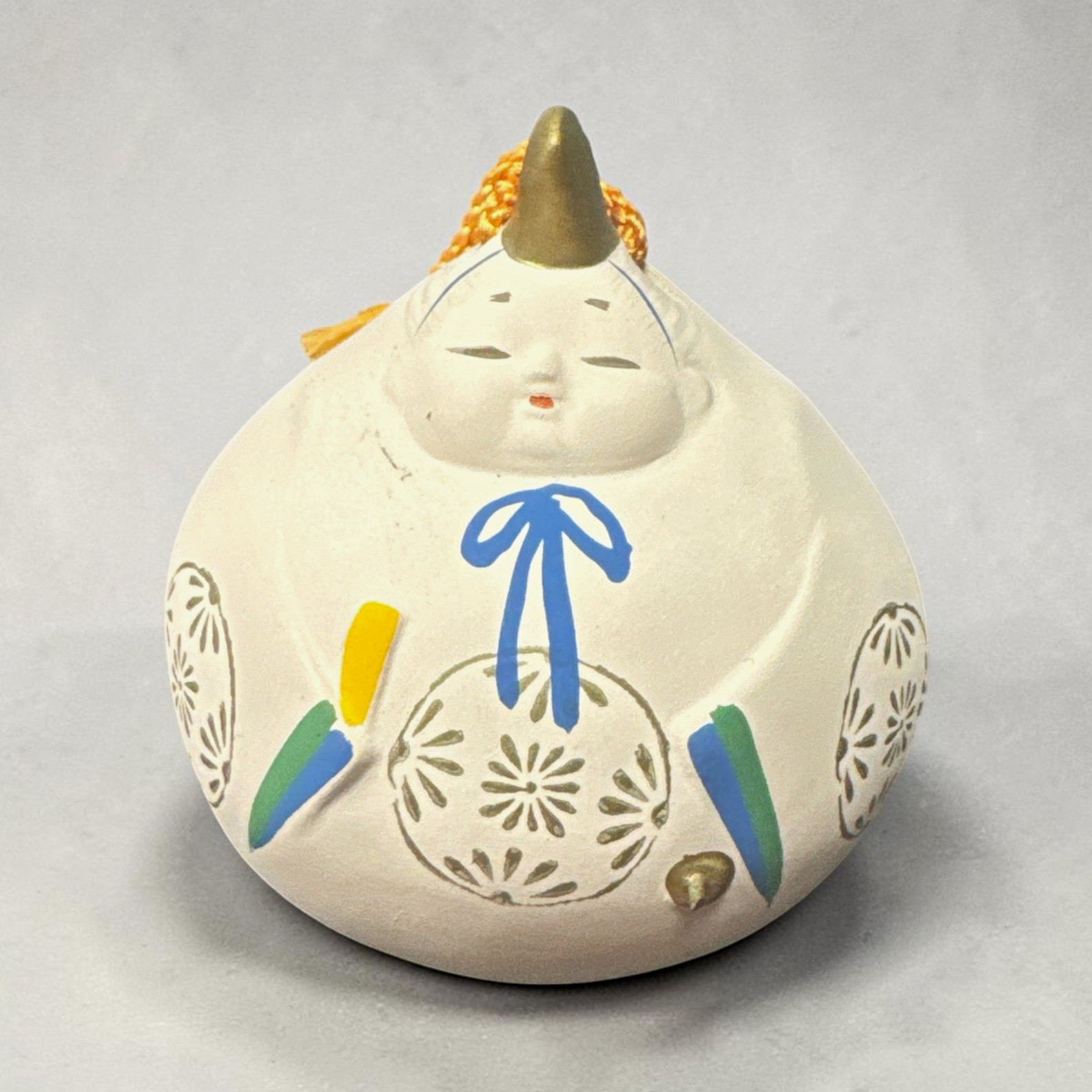 Vintage Japanese Hina Doll Dorei Clay Bell 3” Hinamatsuri Folk Art Japan Vintage Japanese Hina Doll Dorei Clay Bell 3” Hinamatsuri Folk Art Japan