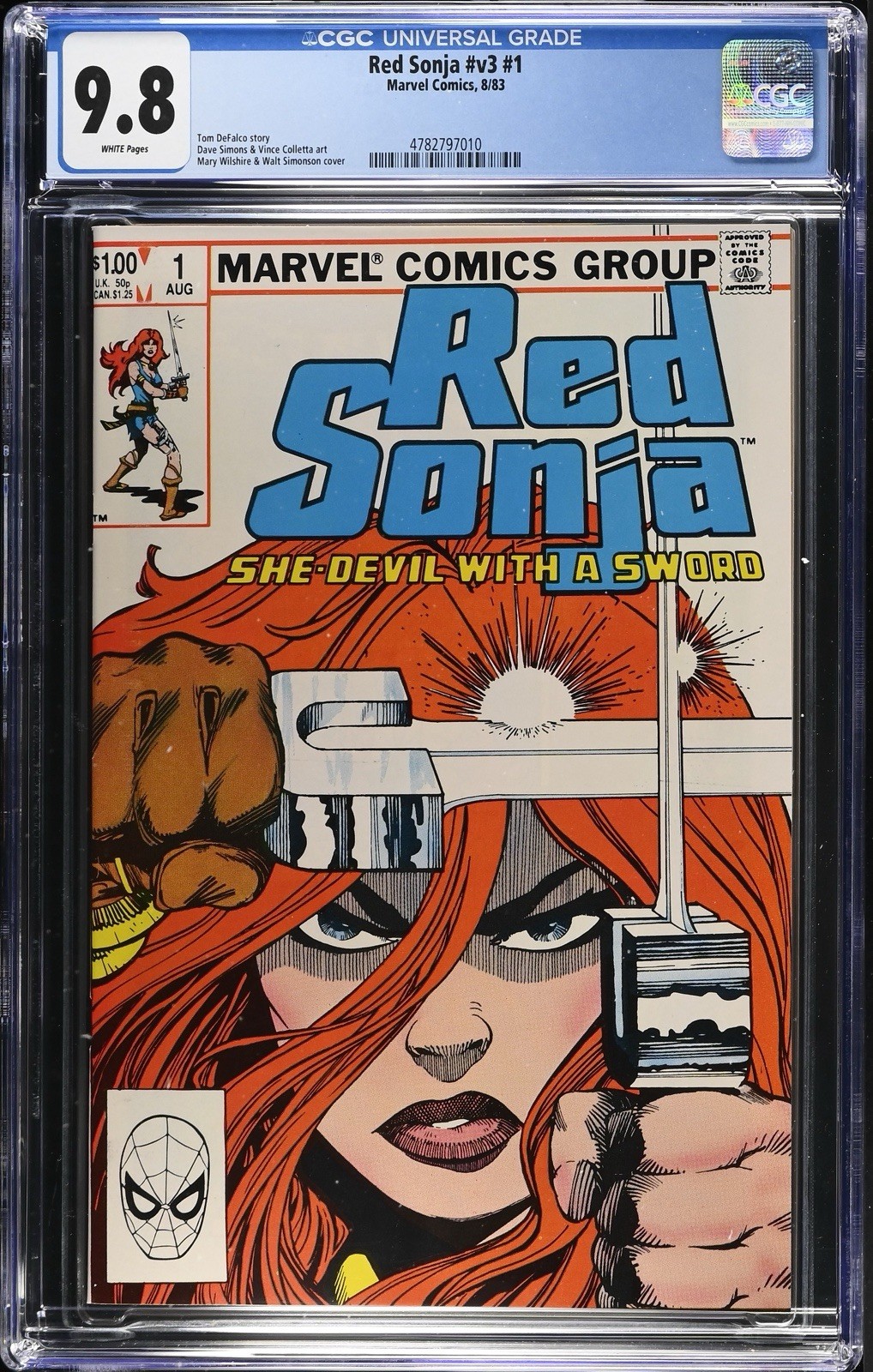 Red Sonja V3 # 1 Cgc 9.8 Marvel 1983