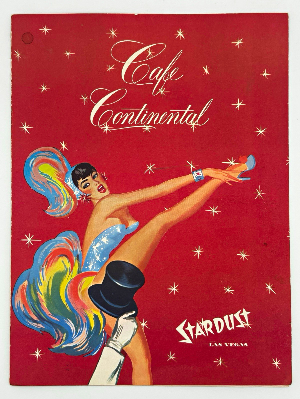 Vintage Stardust Las Vegas Cafe Continental Showgirl Dinner Menu Casino
