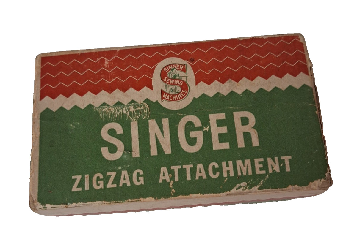 Antique Singer ZigZag Attachment 160620 w/Manual & Original Box- USA -Pre-owned