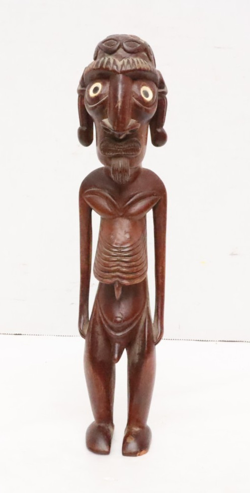 ATQ Carved Wood Moai Kavakava Ancestor Fertility Figure Easter Island Rapa Nui