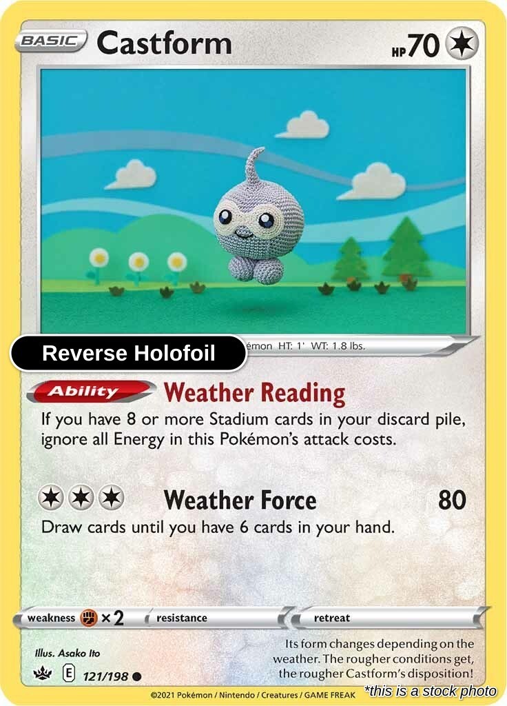 Castform : SWSH06 Reverse Holofoil - 121/198 Lightly Played