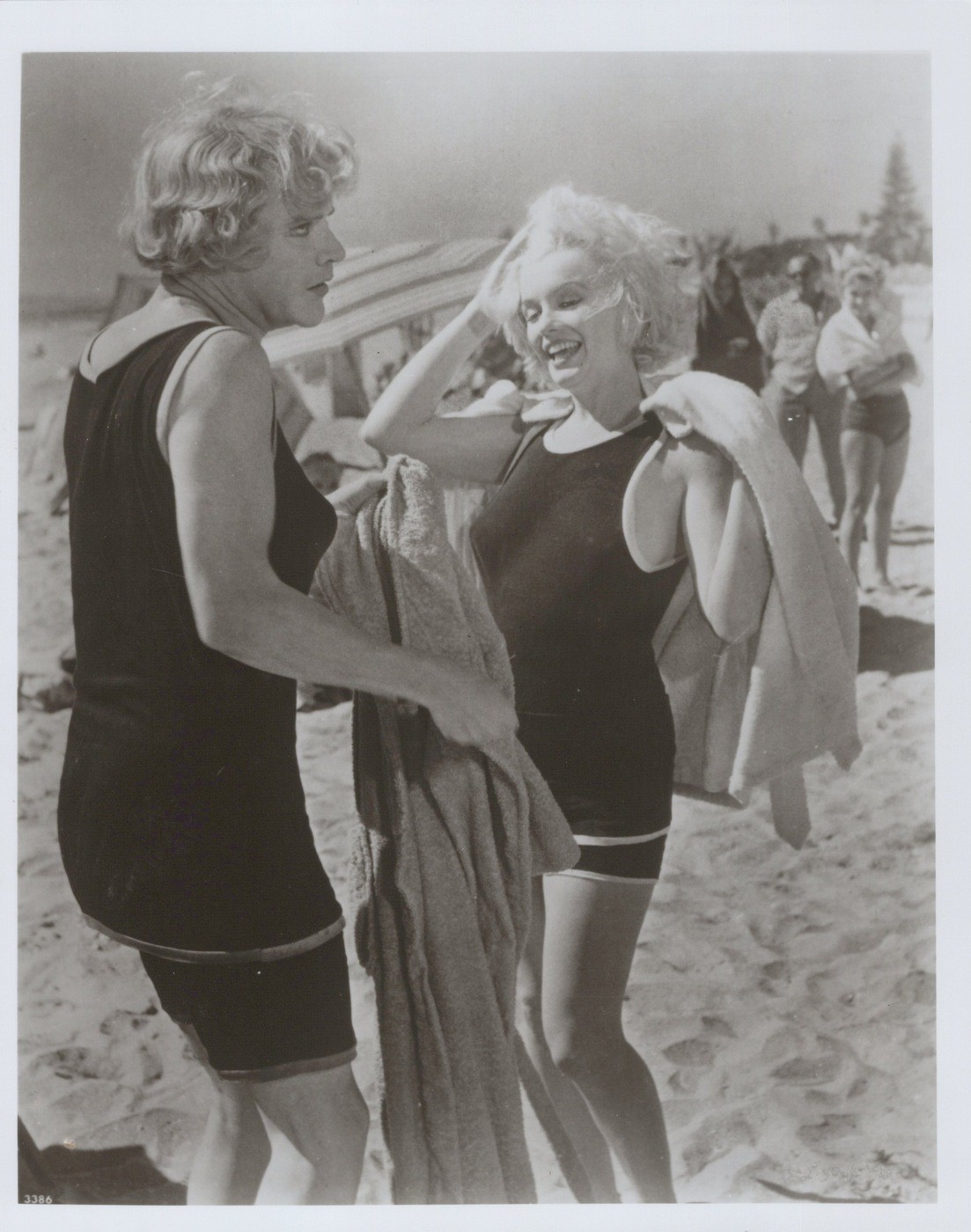 Marilyn Monroe Jack Lemmon Beach Some Like It Hot Film 1959 - c1970s Photo