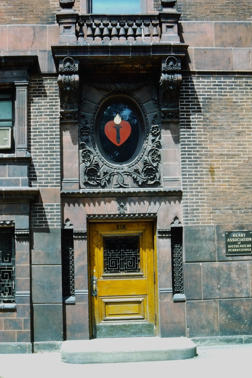 c1970's 35mm Slide Heart Association Southeastern Pennsylvania Building Doorway