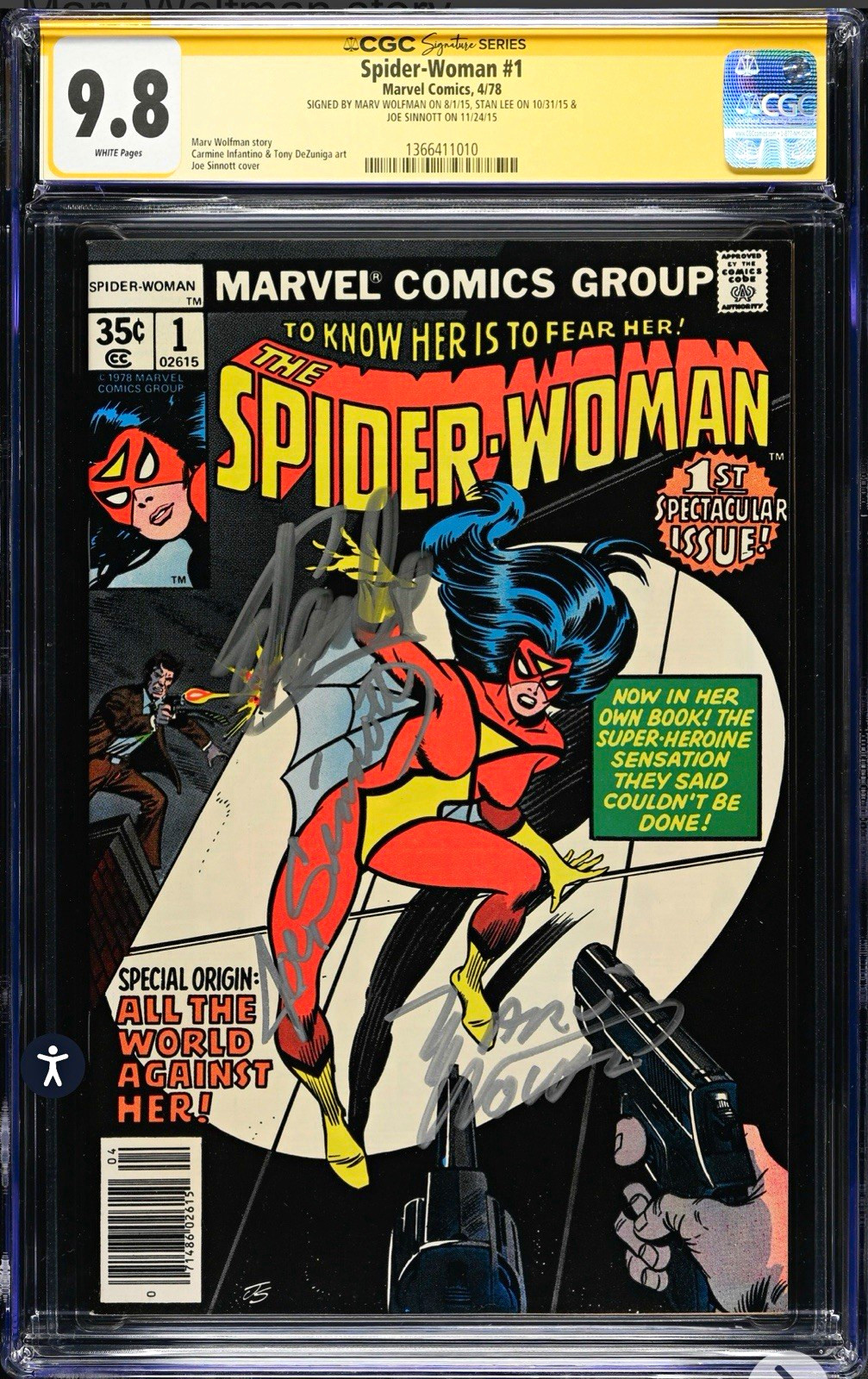 Marvel Spider-Woman #1 (1978) CGC 9.8 SS *READ DESCRIPTION*