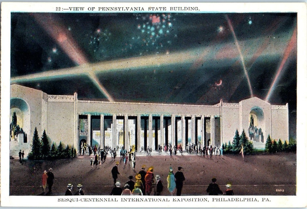 Vintage Postcard 1926 Sesqui-Centennial Expo, Penn State Bldg., Philadelphia PA