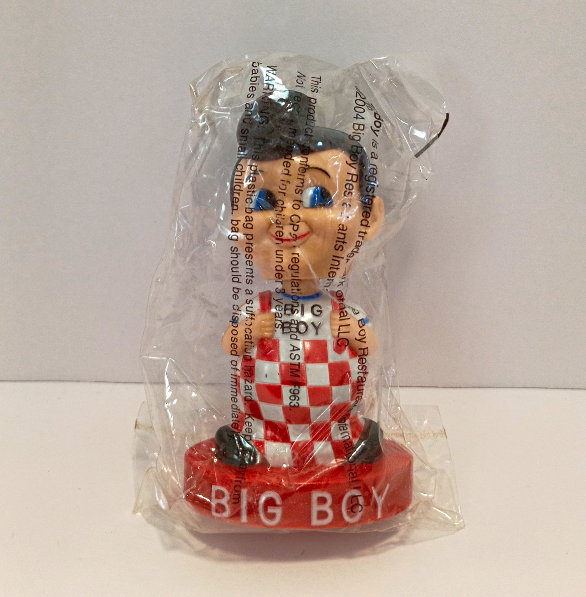 Vintage Big Boy Plastic Bobblehead Figure, Original Unopened Bag