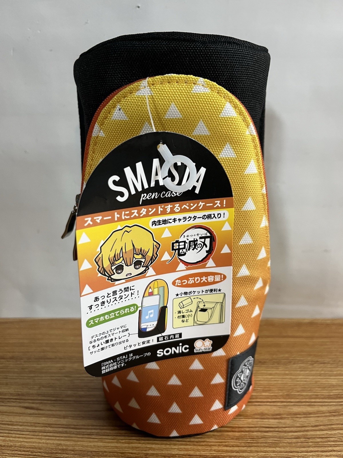SunStar Sma-Sta Agatsuma Zenitsu - Standing Pen case - Demon Slayer - NEW RARE