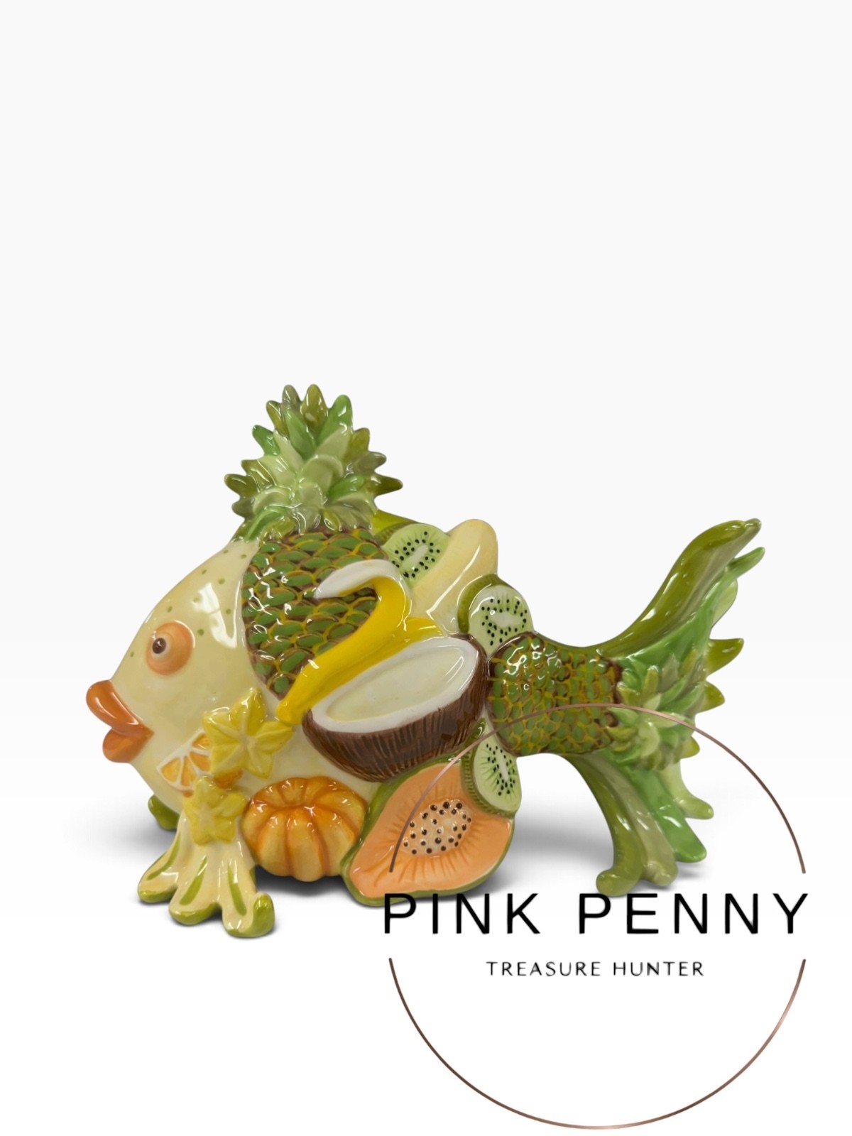 Westland Fish Outta Water Porcelain Fruit Fish Figurine
