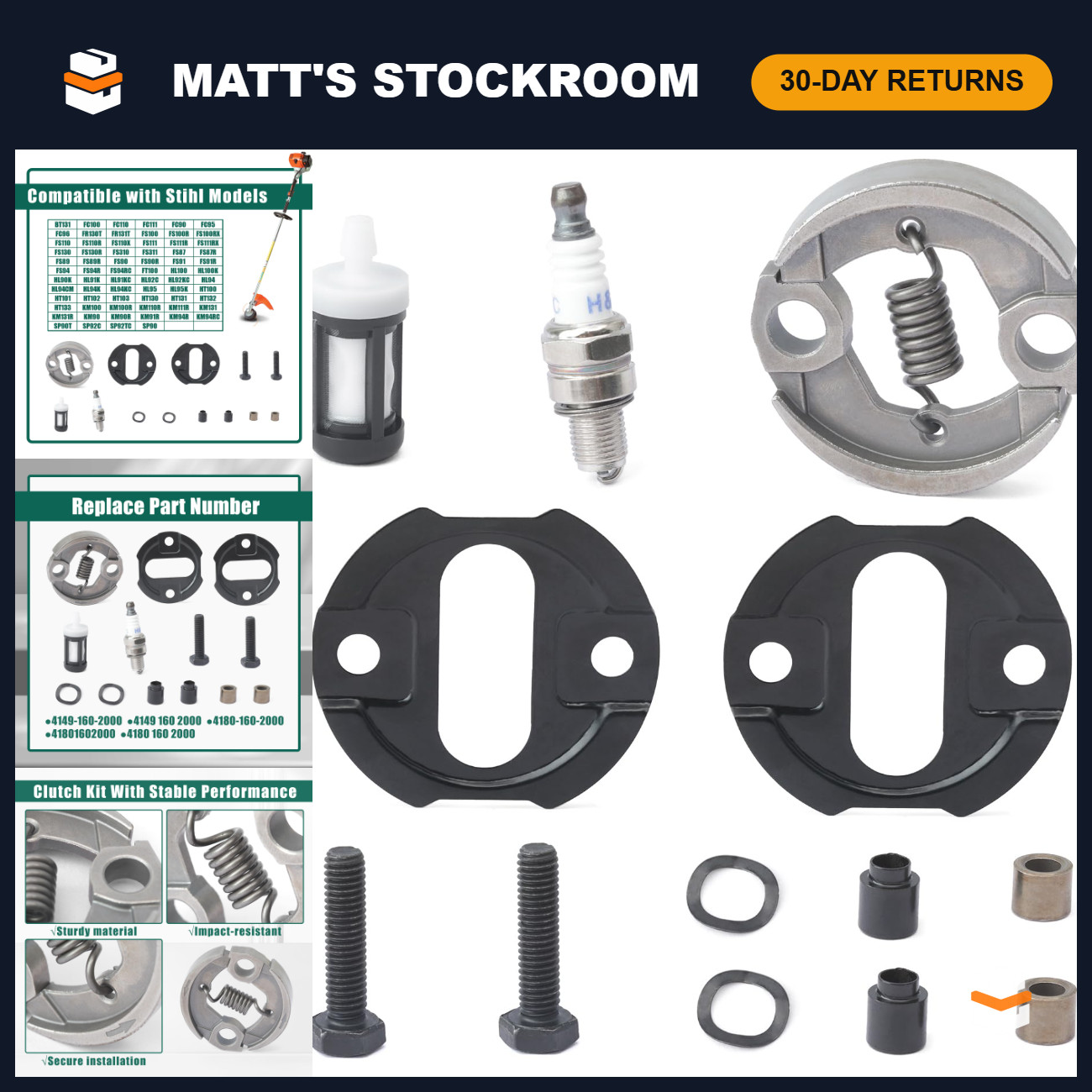 4180-160-2000 4149-160-2000 Clutch Assembly Kit Compatible with Stihl FS90 FC90