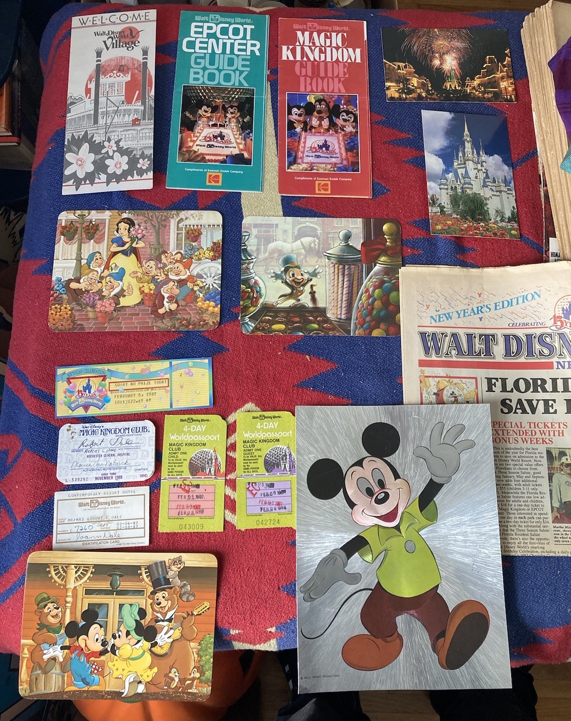 brochure TICKET LOT 1987-88 Walt Disney World Parking & 4 Day World Passport LOT
