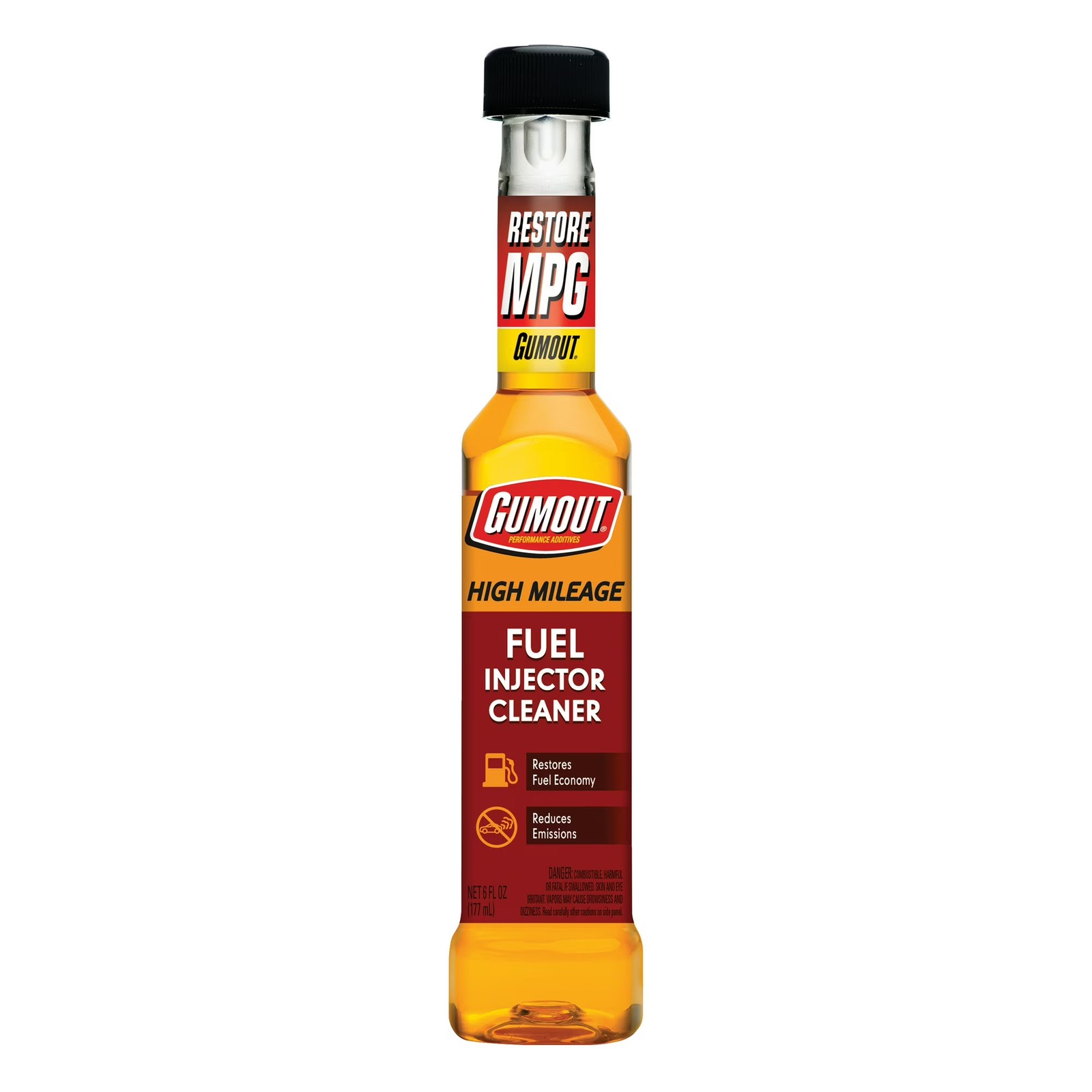Gumout High Mileage Fuel Injector Cleaner, 6 fl oz