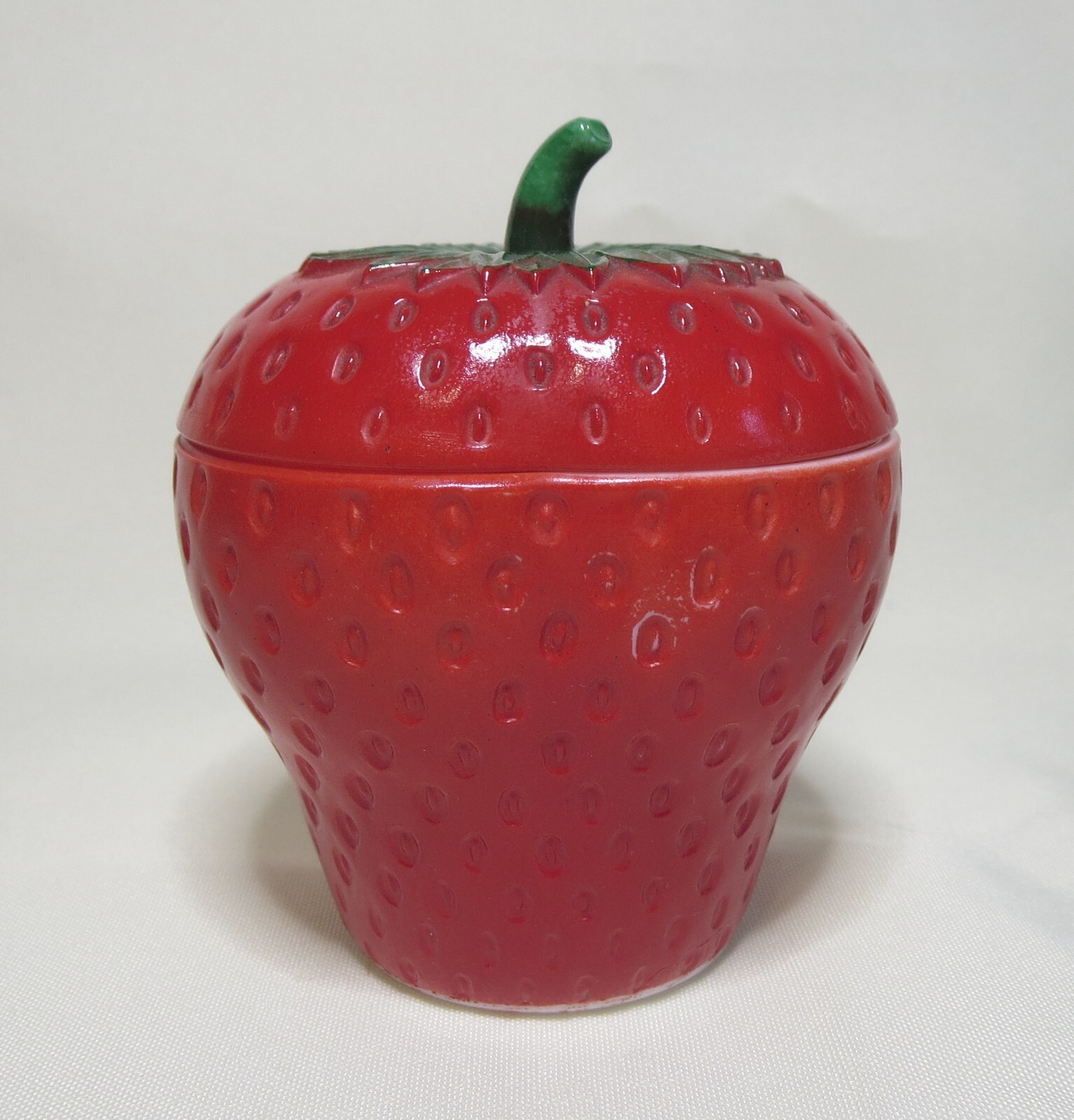 HAZEL ATLAS STRAWBERRY JAM JAR 1950s MCM Mid Century Modern 