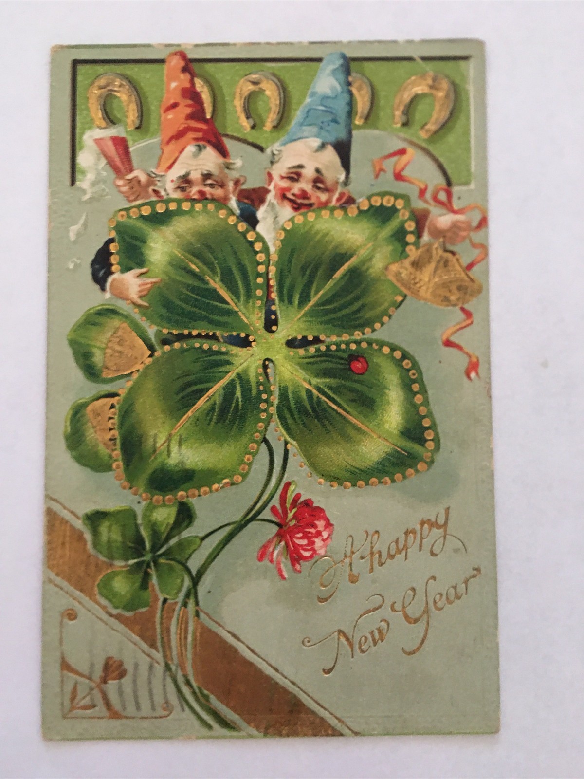 Happy New Year 1909 Antique Postcard