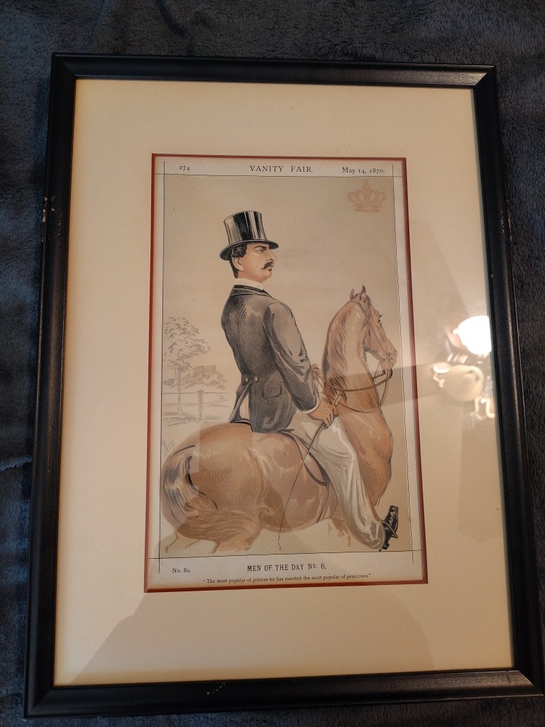 Framed Matted Original 1870 Vanity Fair Men of the Day Print With Bio Sheet