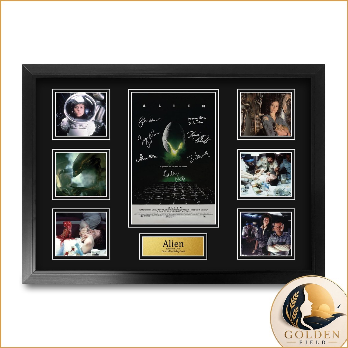 HWC Trading Alien Gifts Signed Autograph Display Montage Movie Memorabilia - A2
