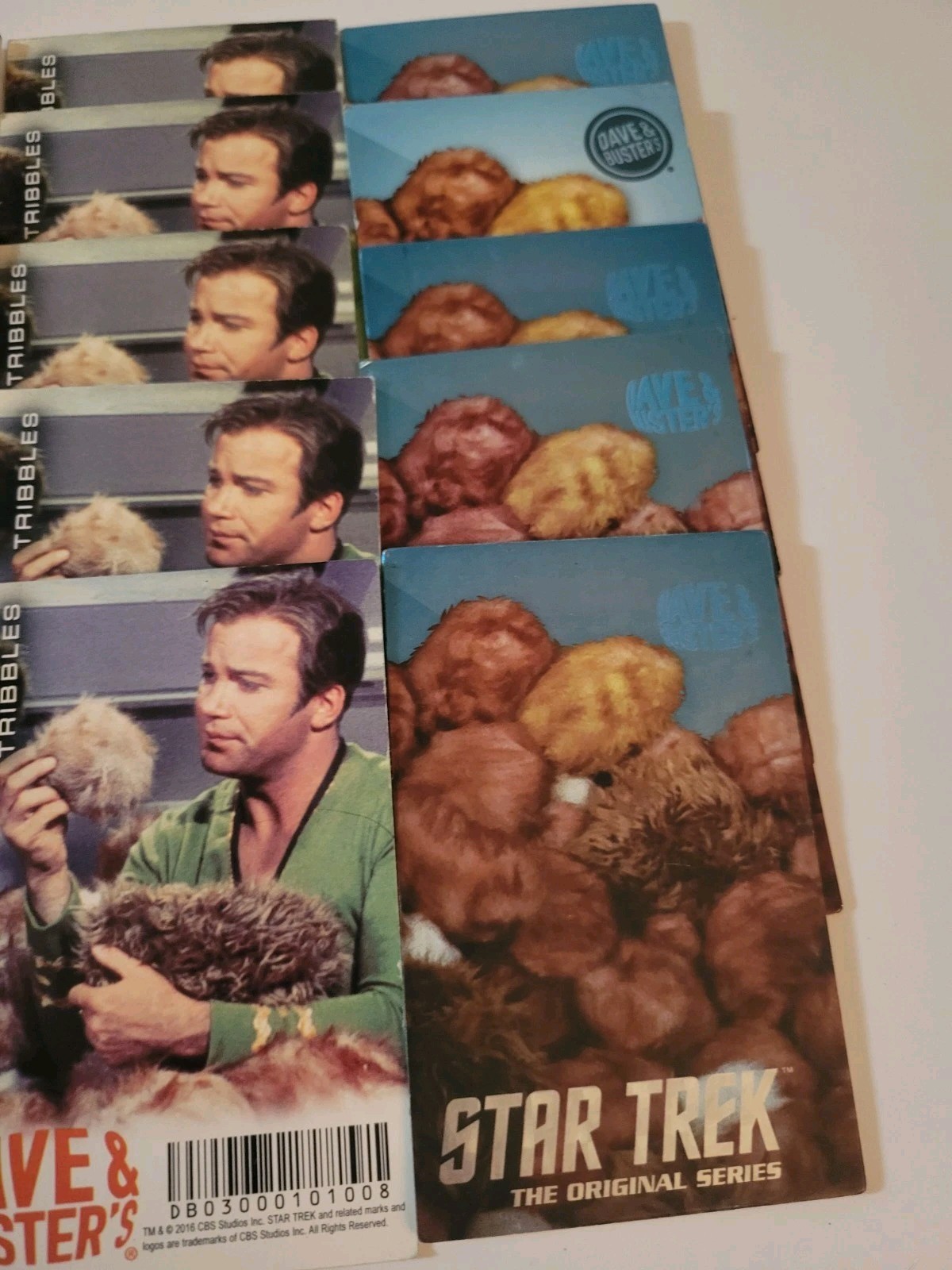 5x Rare Tribbles Card /  Dave & Busters Coin Pusher / Star Trek
