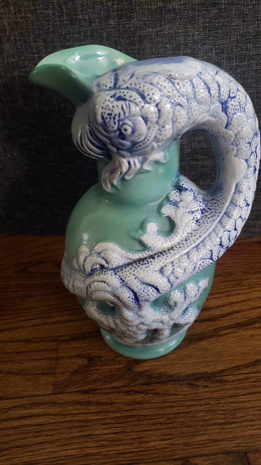 VINTAGE RARE COLLECTIBLE DRAGON CONVERTED VASE ROYAL ART POTTERY ENGLAND 