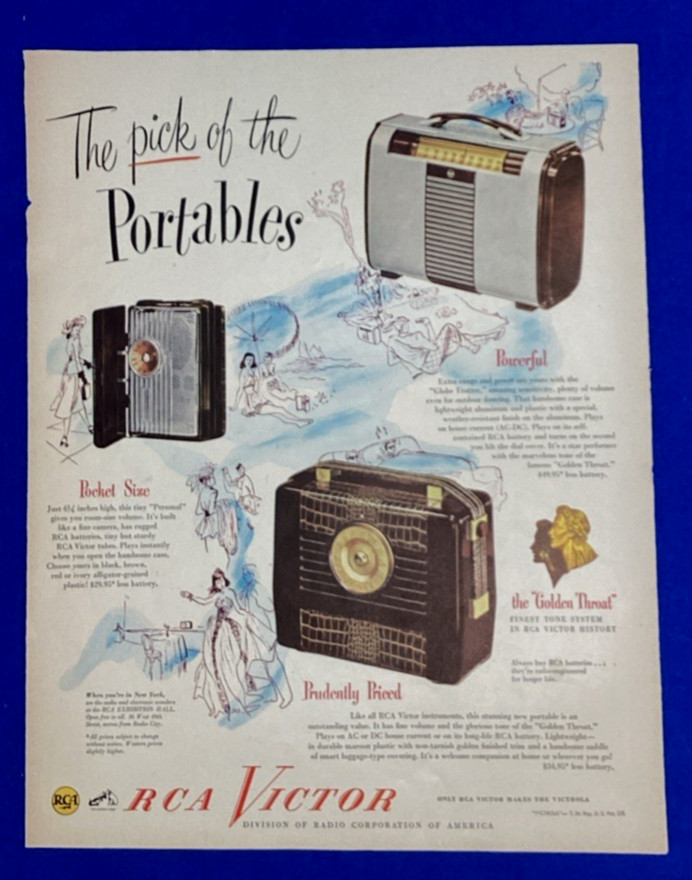 Vintage RCA Victor radio ad 1948 