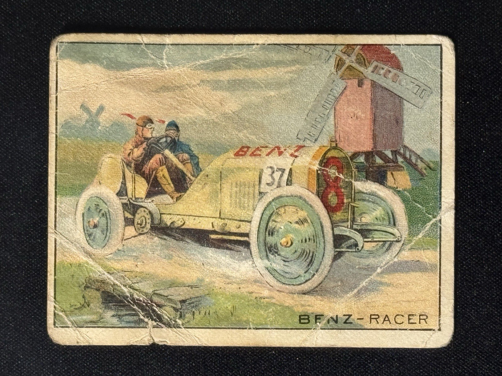 1910 T37 BENZ Turkey Red Automobile Series Turkish Cigarettes Brand