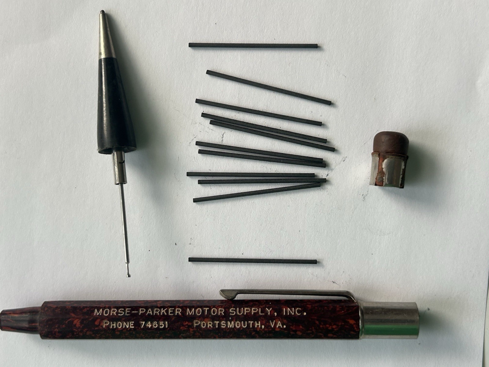 Vintage 1940's Autopoint Advertising Mechanical Pencil Morse-Parker Motor Supply Vintage 1940's Autopoint Advertising Mechanical Pencil Morse-Parker Motor Supply