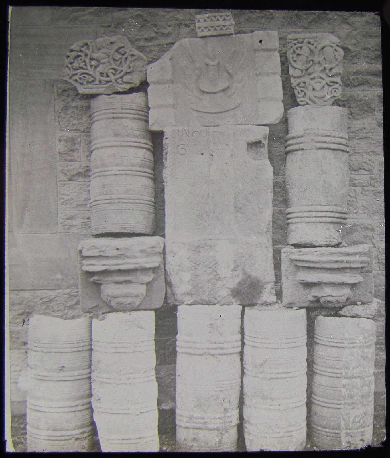 Glass Magic Lantern Slide ST PAULS CHURCH & MONASTERY JARROW NO10 C1890 PHOTO