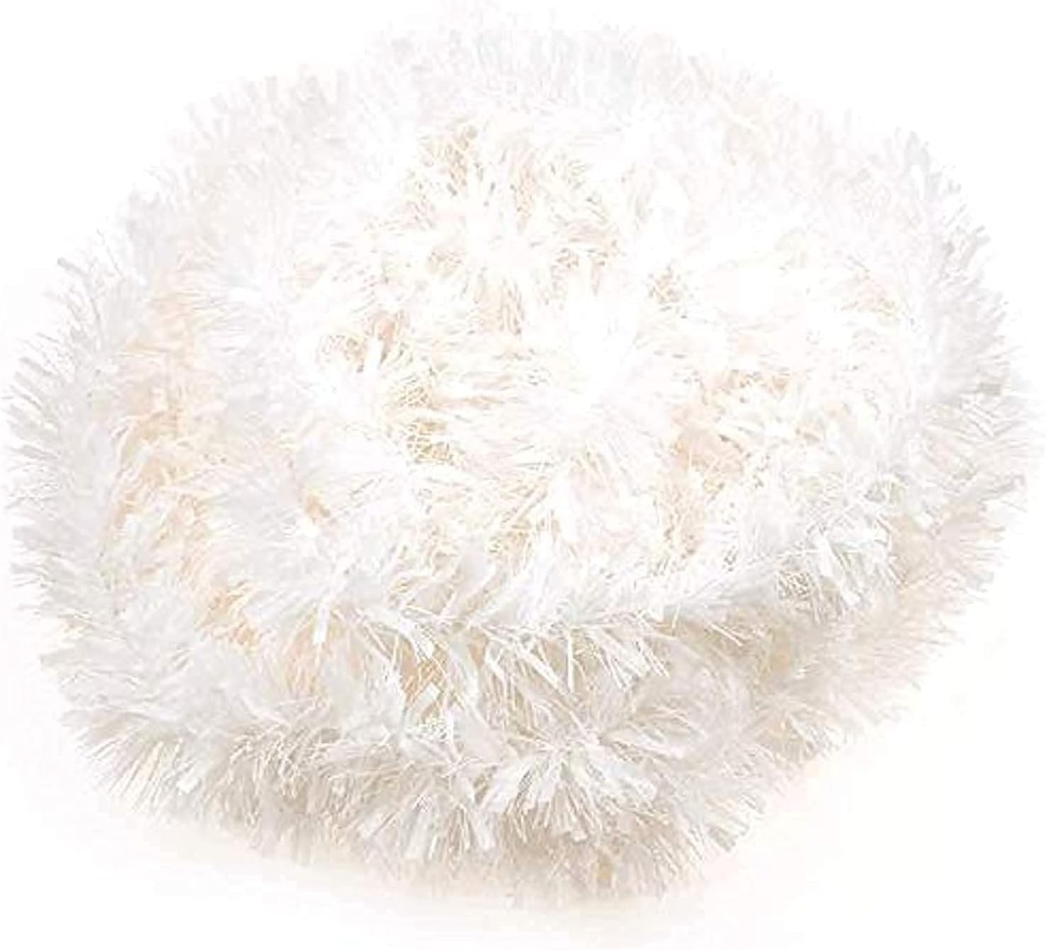 White Metallic Christmas Tinsel Garland 33 Ft