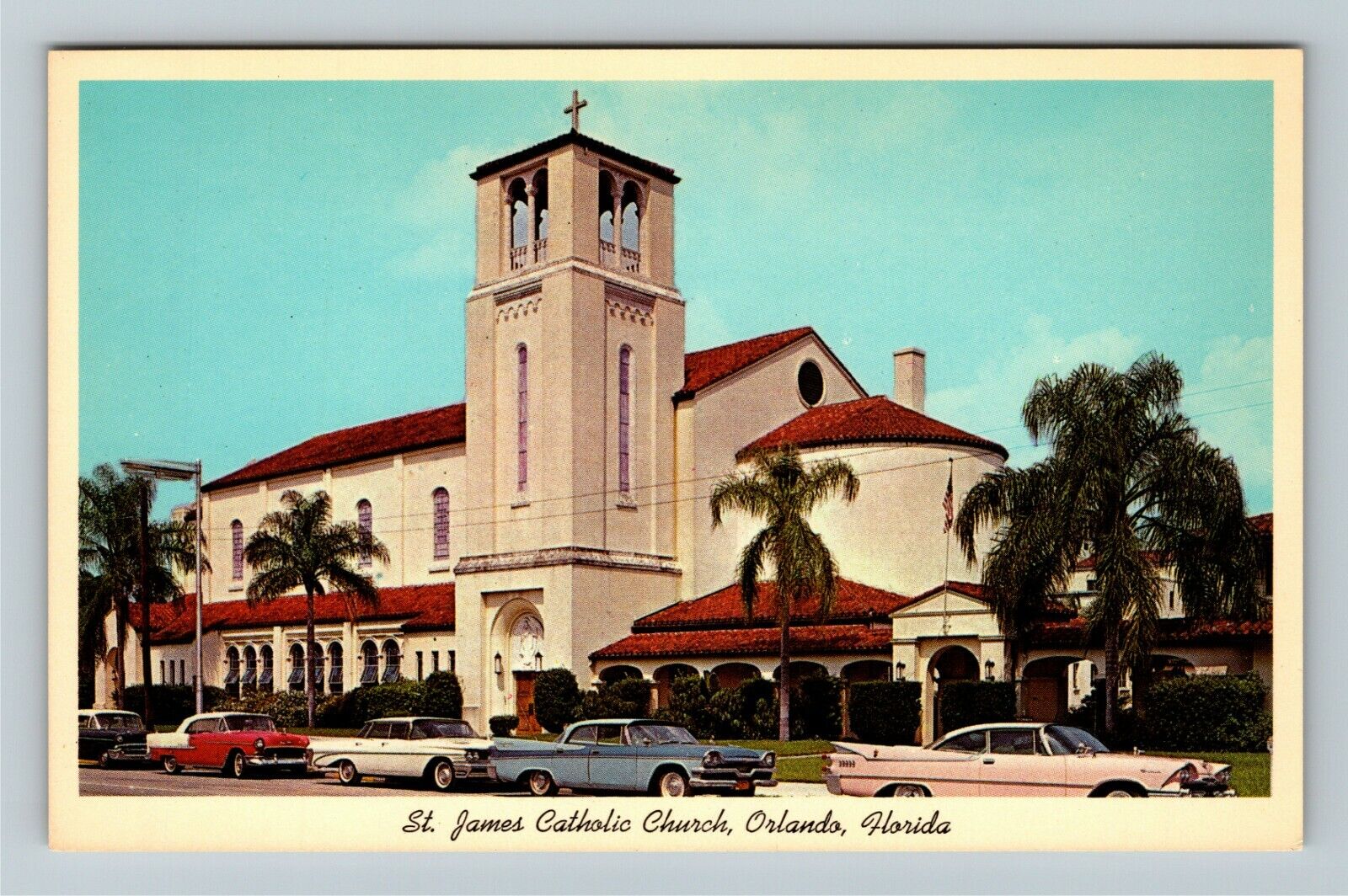 Orlando FL-Florida, St James Catholic Church Vintage Souvenir Postcard