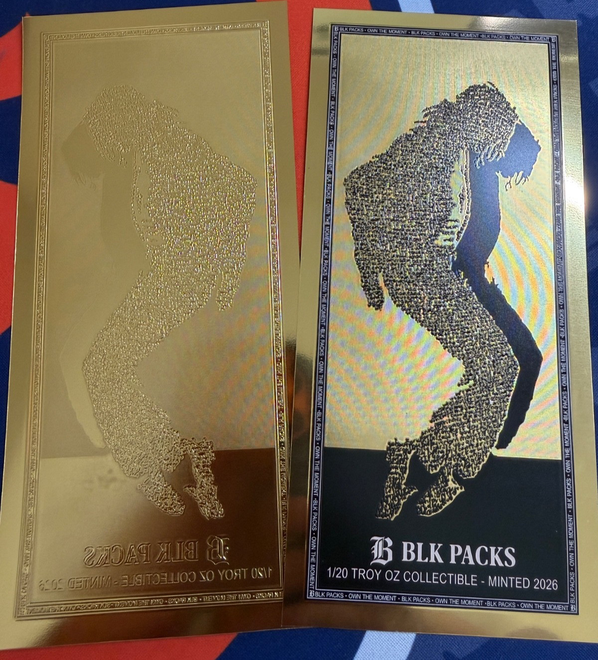 Authentic GoldBack Leaf Foil Note 1/20 Troy Oz. Michael Jackson Collectible