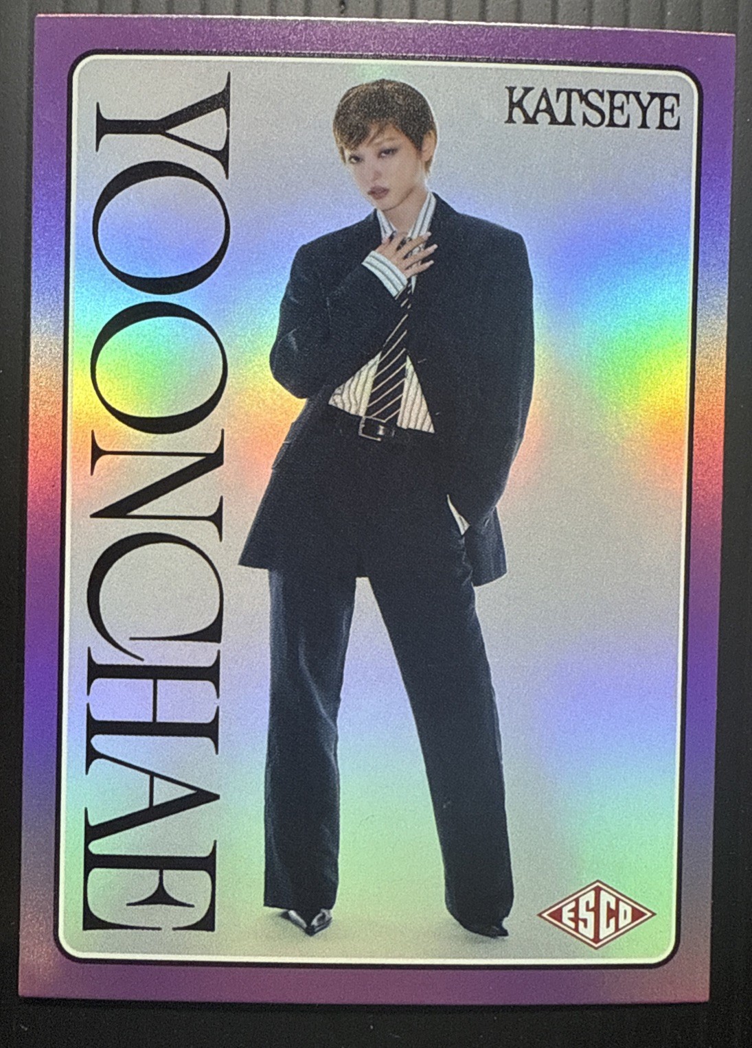 ESCO 2026 KATSEYE Yoonchae #33 Look WILD Parallel Purple Foil 006/030