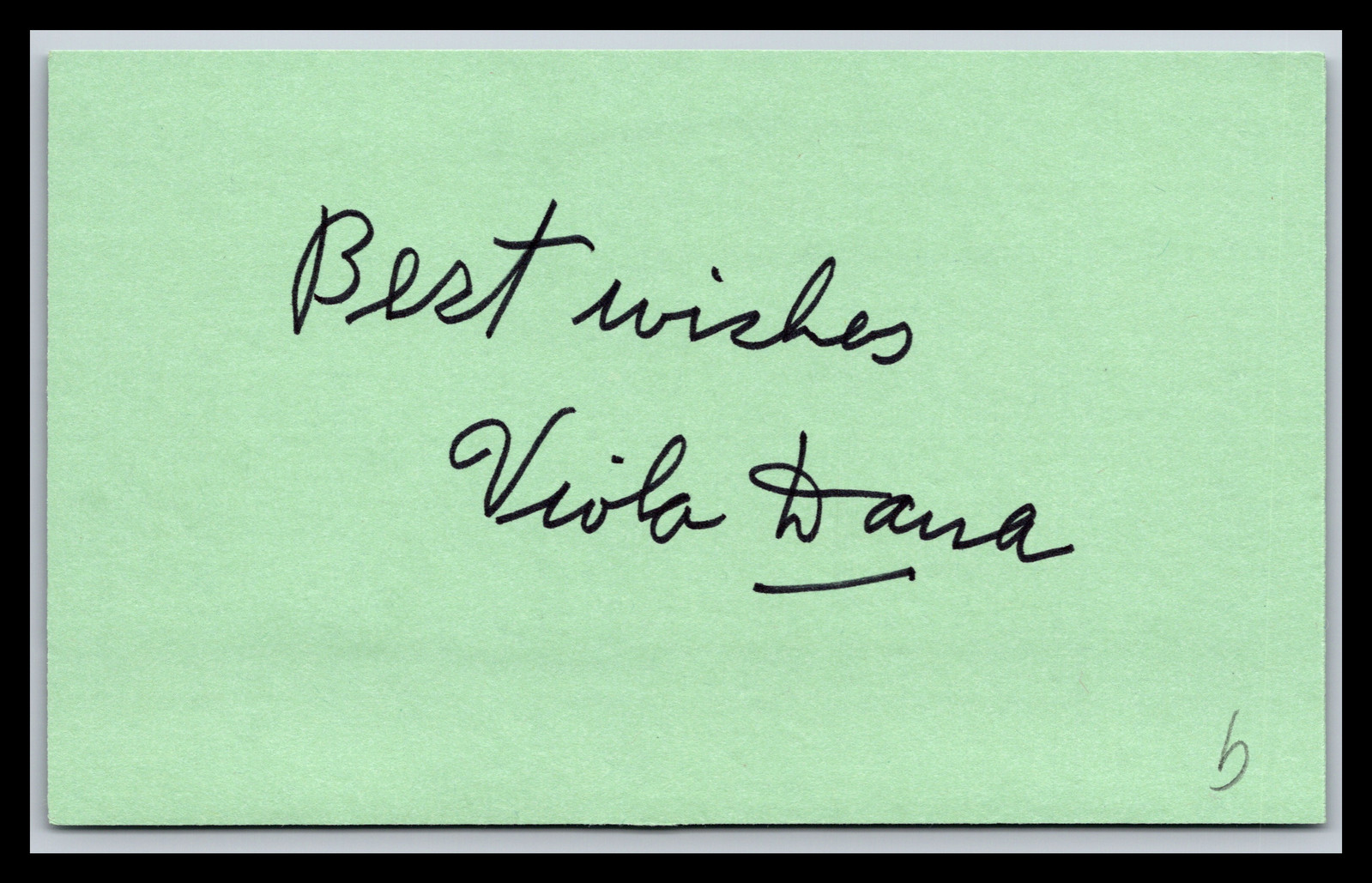 Viola Dana - Silent Actress - 3x5 Card - Signed / Autograph