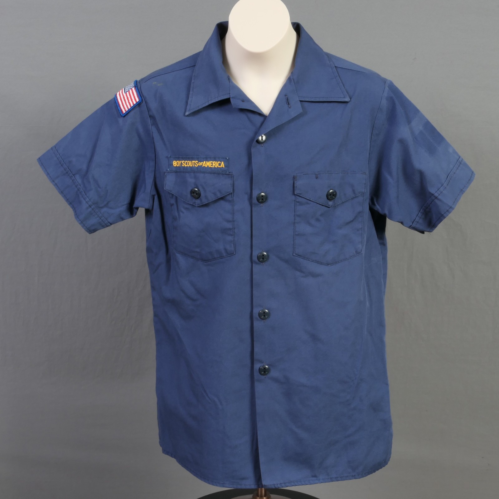 Boys Large Official BSA Boy Scout Cub Scout Short Sleeve Shirt ~ Blue -0556 Boys Large Official BSA Boy Scout Cub Scout Short Sleeve Shirt ~ Blue -0556