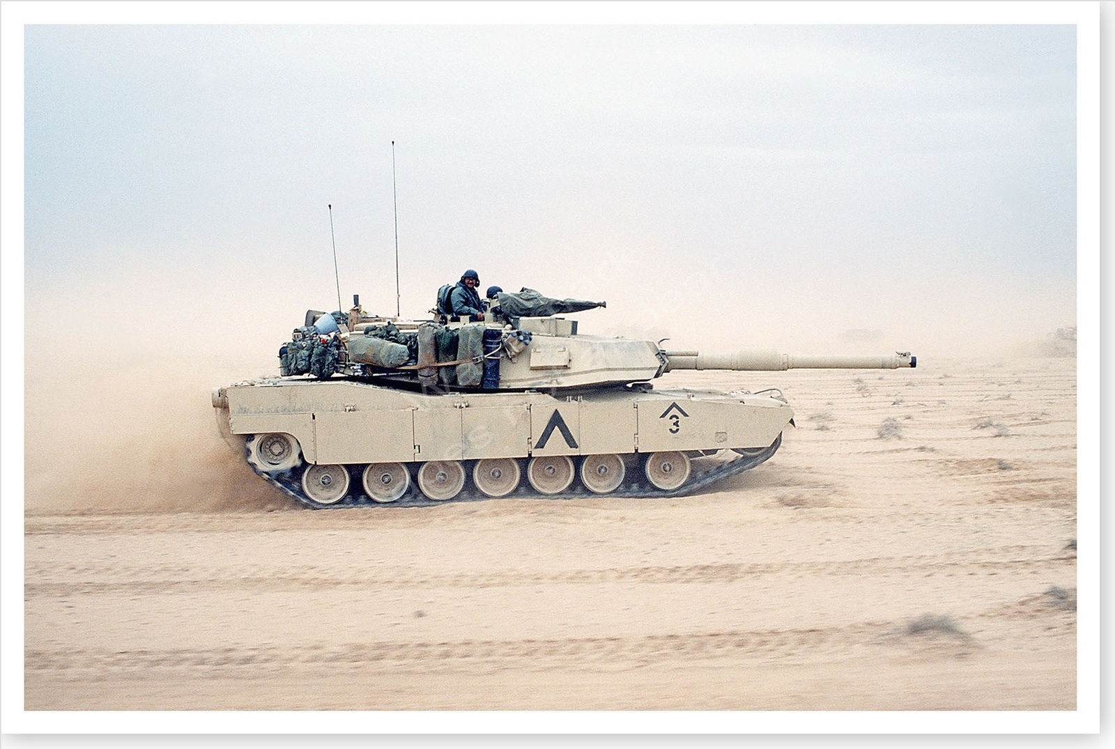 1st Armored Division M-1A1 Abrams Tank Northern Kuwait Desert Storm 8x12 Photo