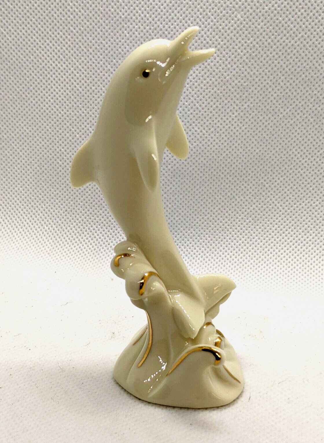 Vintage Lenox Collectible gold trim baby dolphin Bone China Figurine 4\