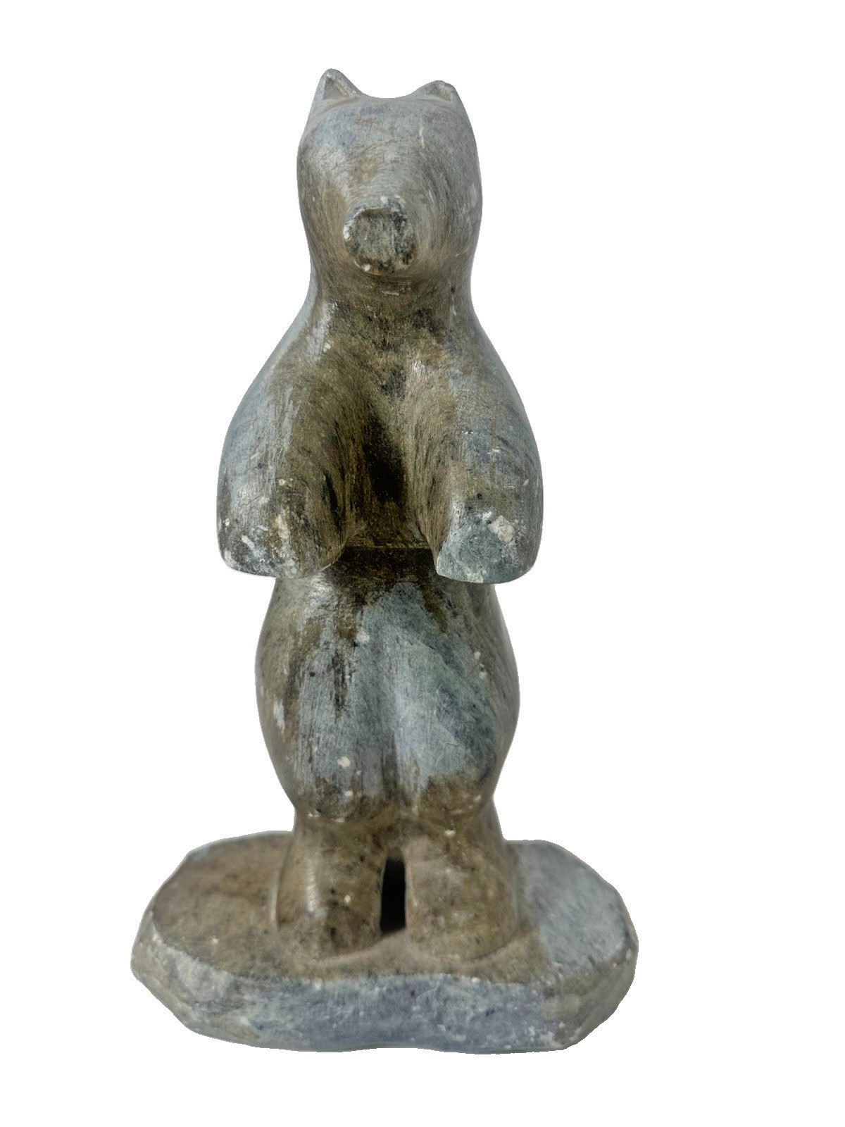 Large Vintage DIMU Soapstone Polar Bear Sculpture Signed Dietrich Muckenheim 12\
