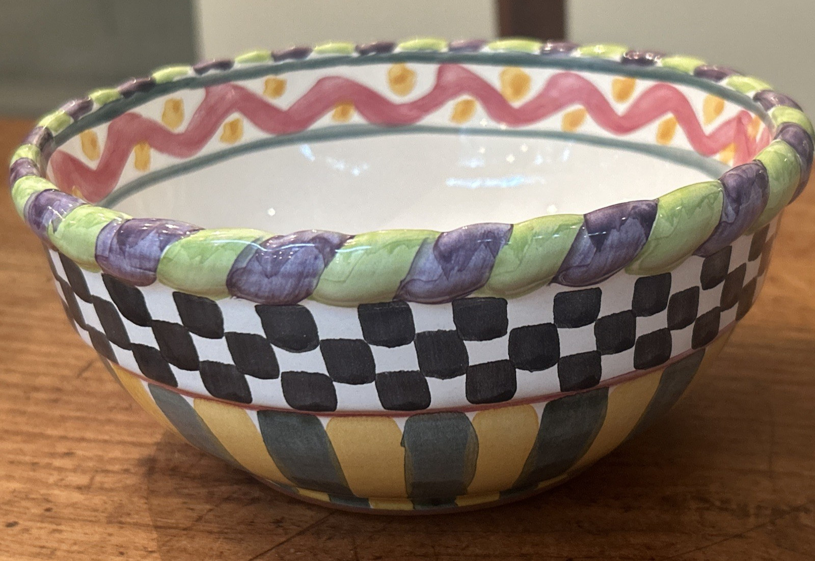 Mackenzie-Childs 7” Piccadilly Mixing Bowl Unused Mackenzie-Childs 7” Piccadilly Mixing Bowl Unused