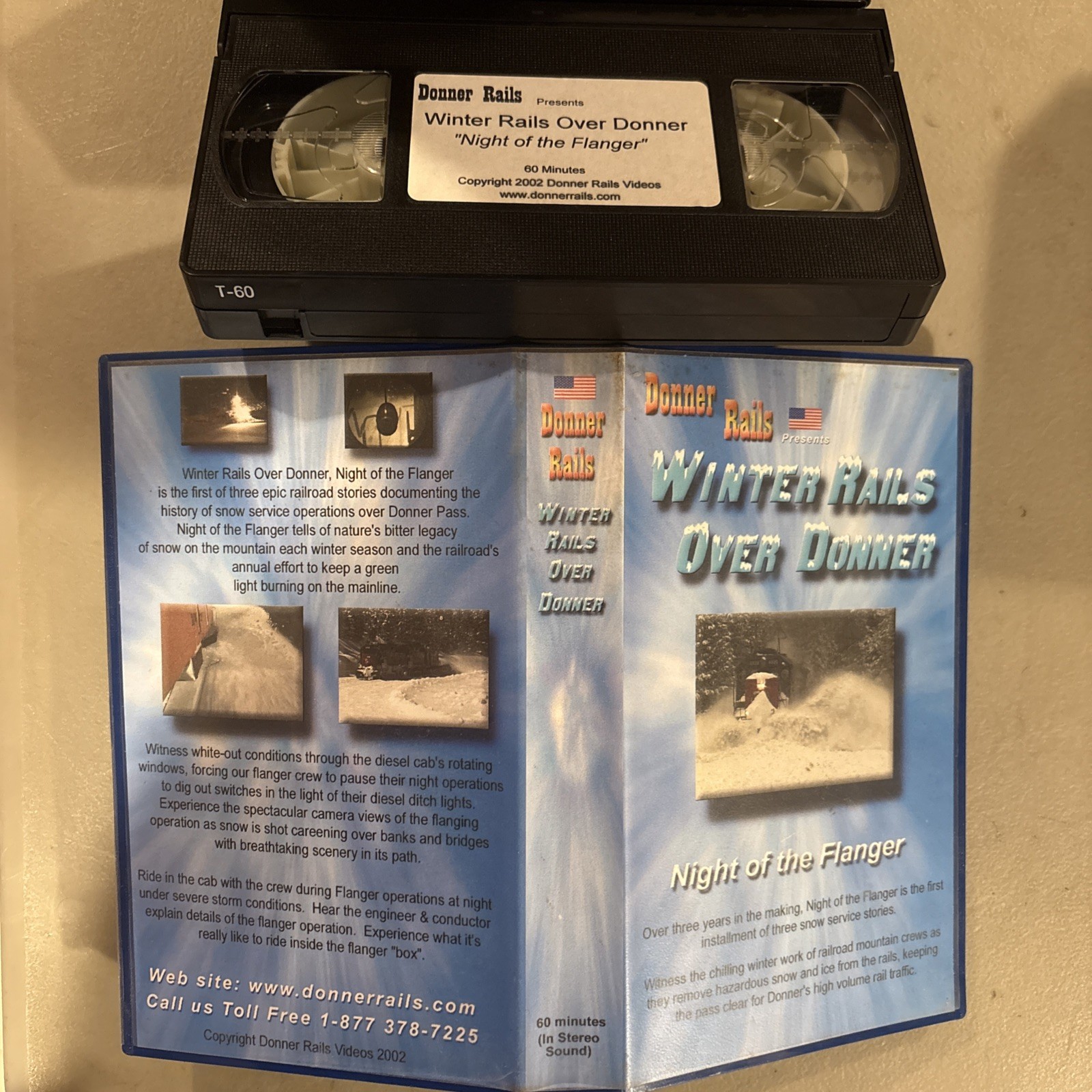 Donner Pass Rails Night Of The Flanger 2002 VHS Winter Freight Trains
