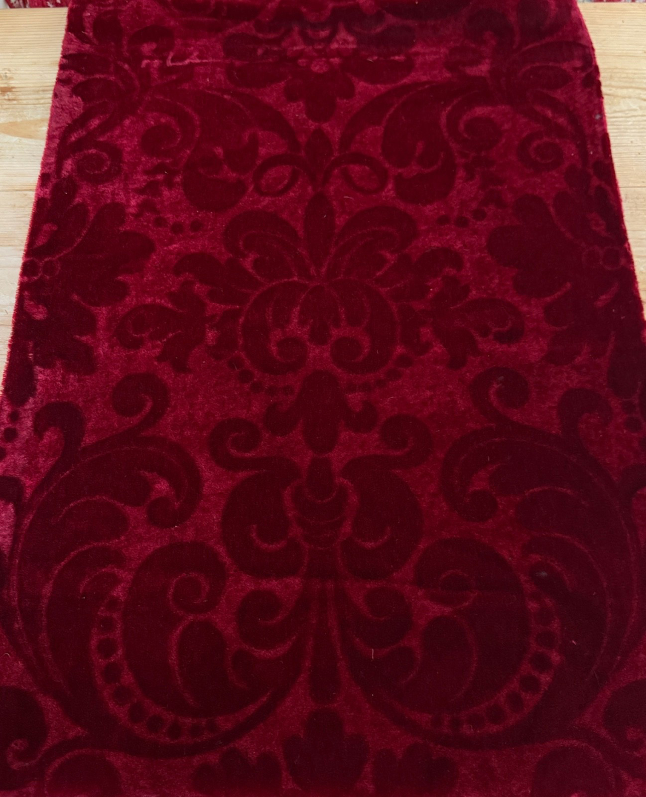 Antique 19th C. French Cut Velvet Mohair Fabric with Florentine Pattern  ZZ686